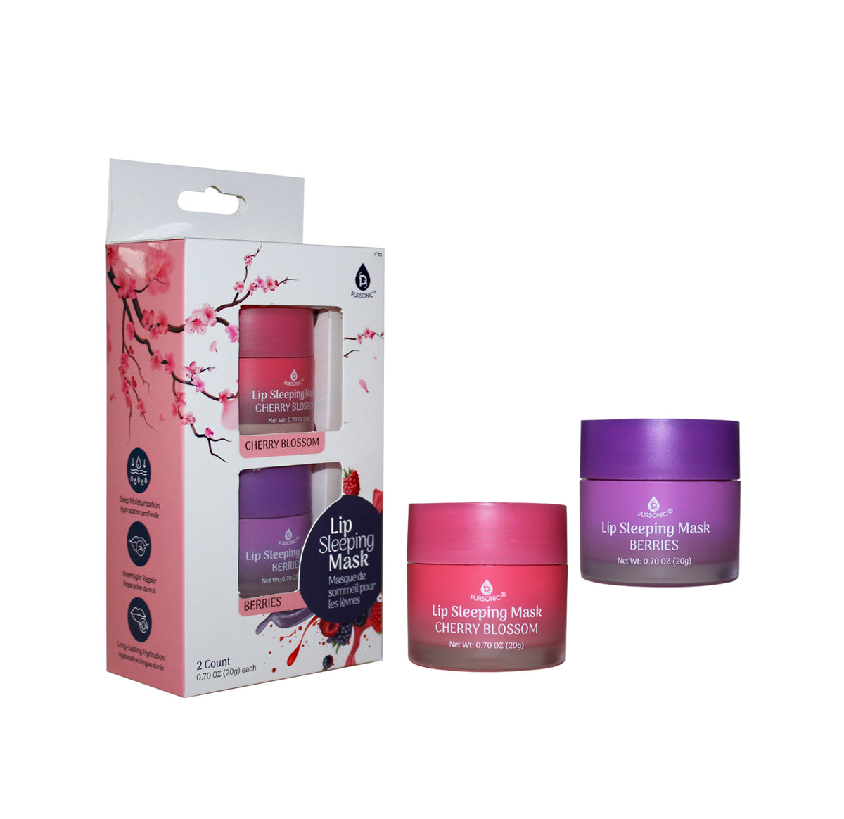 Lip Sleeping Mask Duo – Cherry Blossom & Berries-0