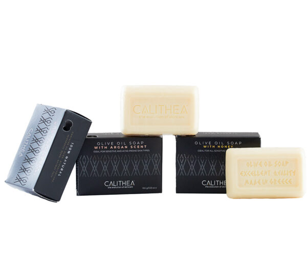100% Natural Olive Oil Soap 3-Pack: Lavender, Honey, Argan